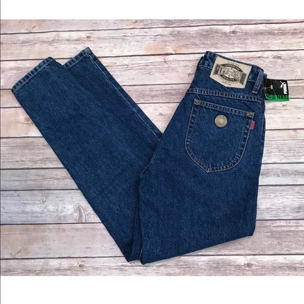Puma Mom Jeans High Waist Sz 26 VTG 1980s Rare NWT